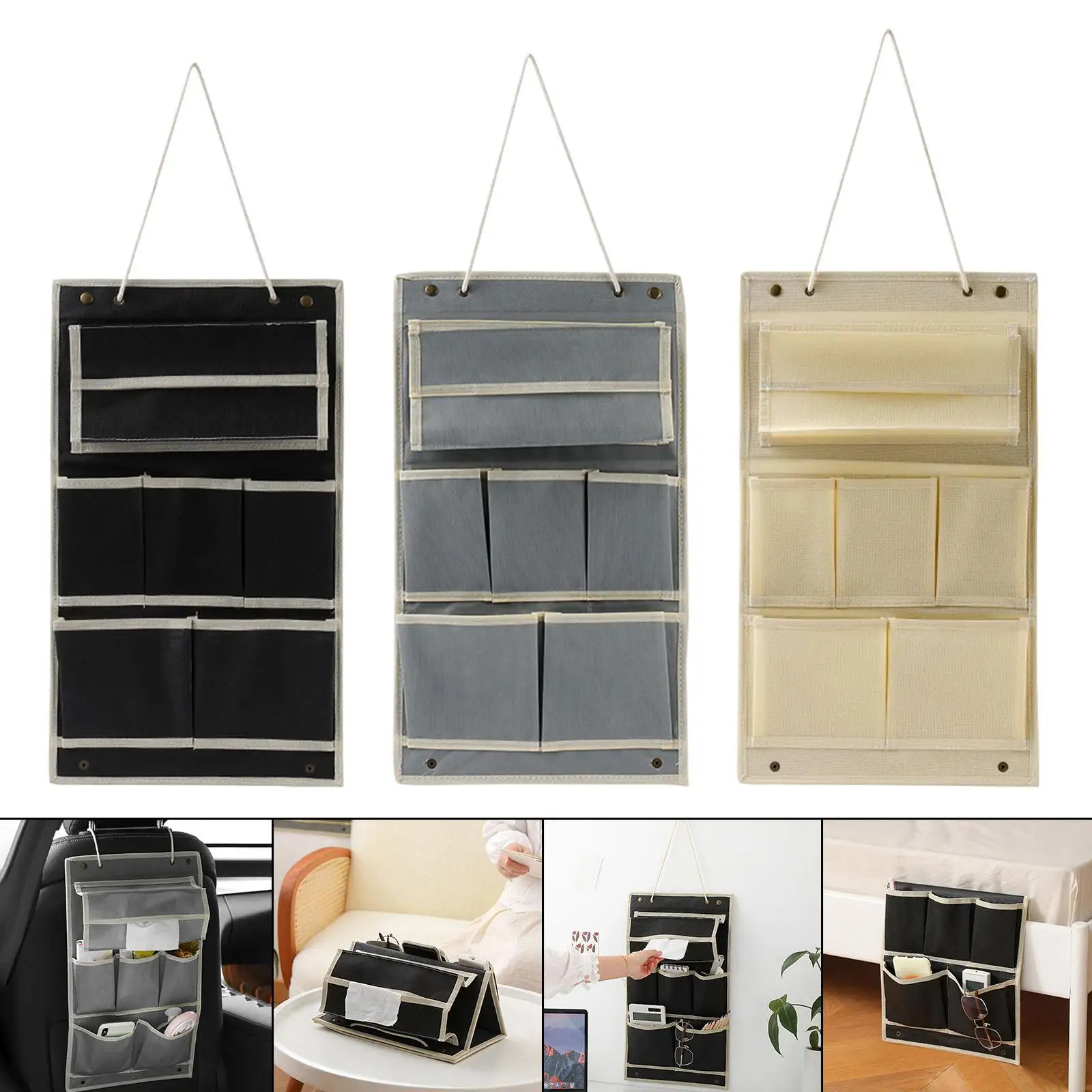 Door Closet Hanging Storage Bag Tissue Holder Foldable Wardrobe Organizer Jewelry Keys Sundries Pouch for Dormitory Bathroom Car