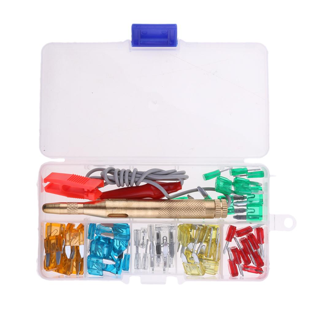 mini car fuse 5-30A flat fuses fuse set with pen