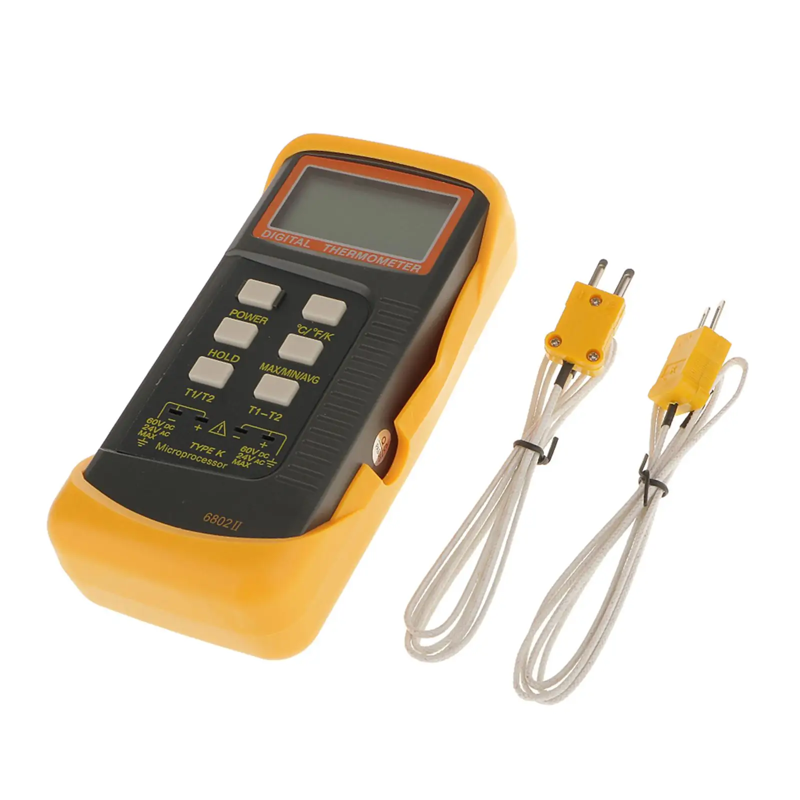 LCD Digital  -Type Dual Two Channel Thermocouple Sensor Probe