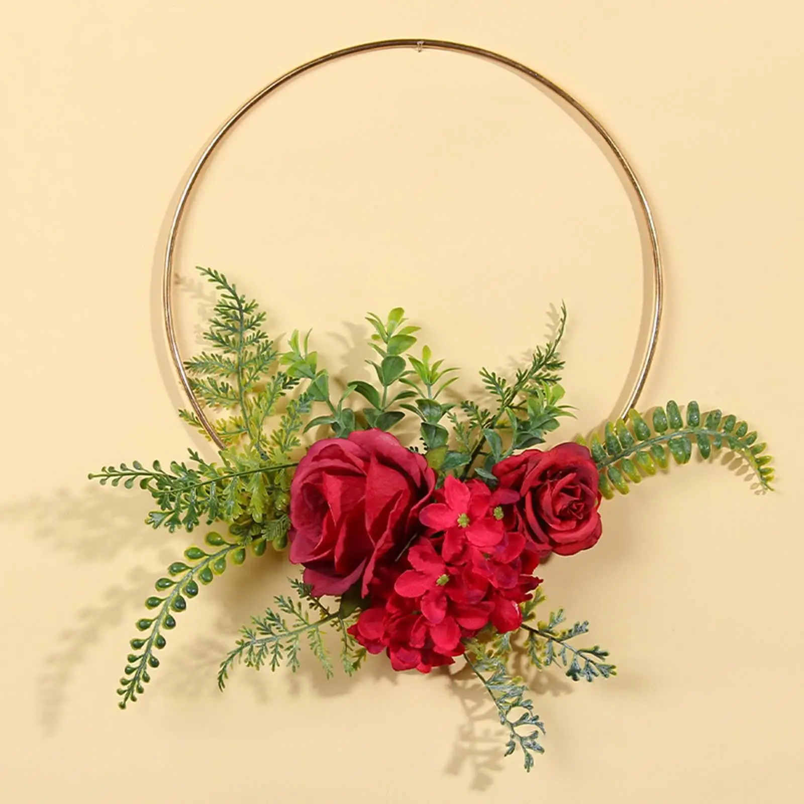 Iron Metal Ring Hoop Garland Wedding Floral Wreath Handmade Flower Metal Hoop Decor Birthday Baby Shower Decoration