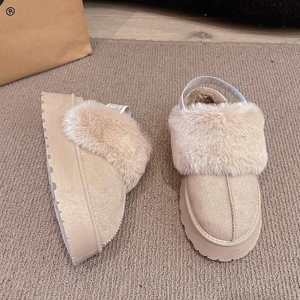 Title 3, Woolly slippers women wear 2023 new fur one plu...