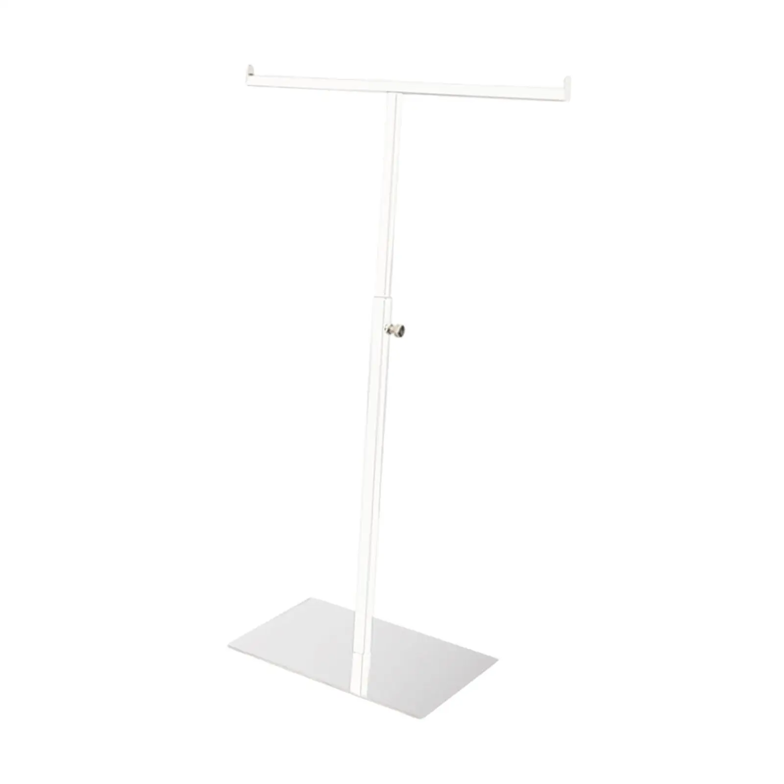 Stainless Steel Necklace Earring Holder Freestanding T Shape Necklace Display Stand for Countertop Shop Bathroom Scarf Necktie