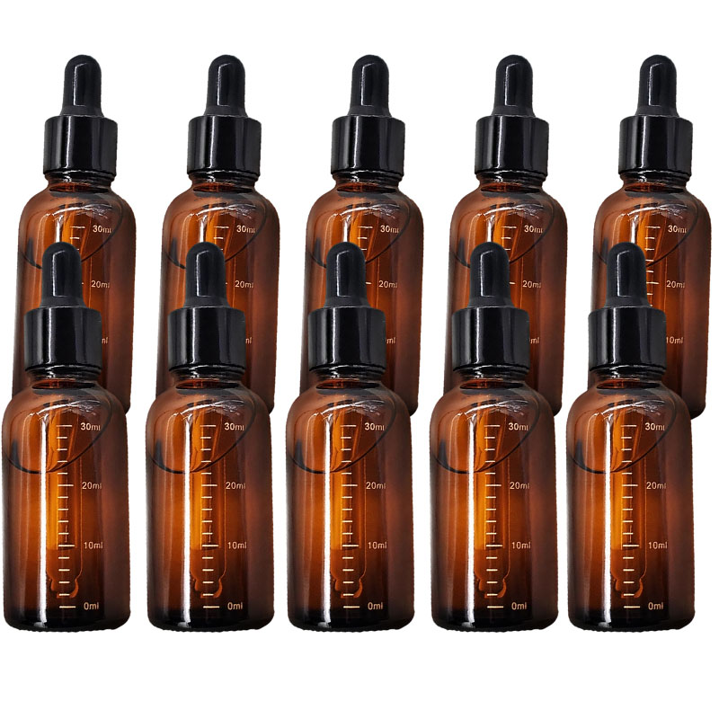 Best of 10pcs Dropper Bottles With Scale 5ml-50ml Reagent Drop Amber Glass Aromatherapy Liquid Pipette Bottle Refillable Bottles Travel Reviews & Tips