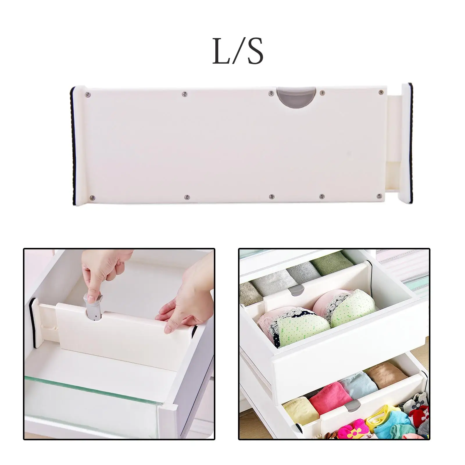Storage Drawers Divider Retractable Household Tools ABS Plastic Dresser Organizer for Bedroom Cabinet Clothing Desk Teen Adults