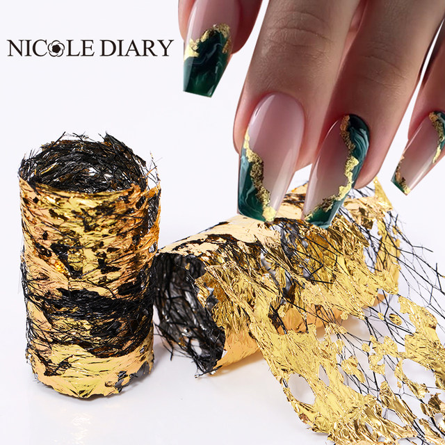 10pcs Nail Foils Matte Mirror Metal Gold Silver Starry Paper Gel Polish  Transfer Sticker DIY Pattern Manicure Decoration BEDXK13