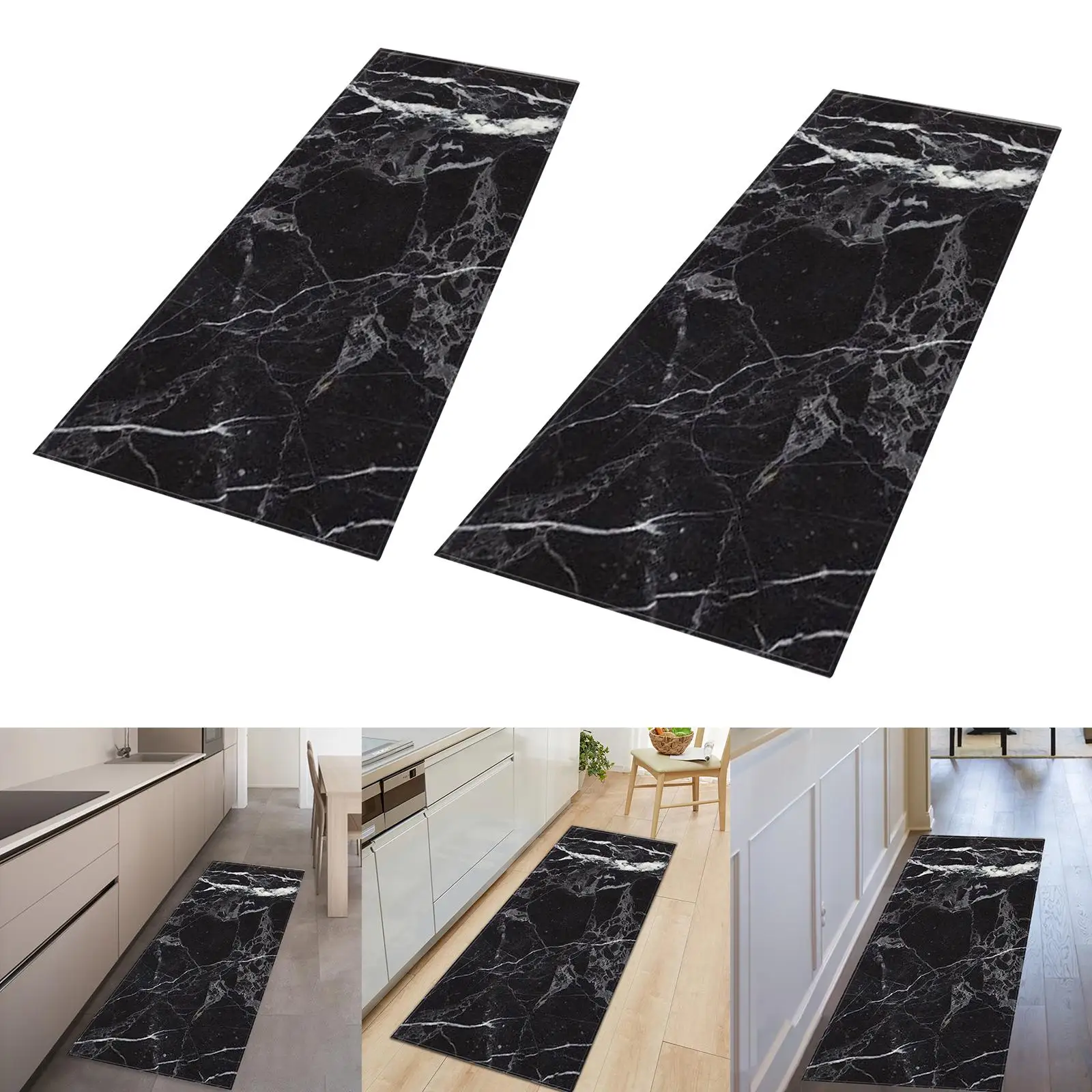 Marble Area Runner Rugs Decorative Area Carpet Door Mat Entrance Doormat for Indoor Living Room Entryway Bedroom Corridor