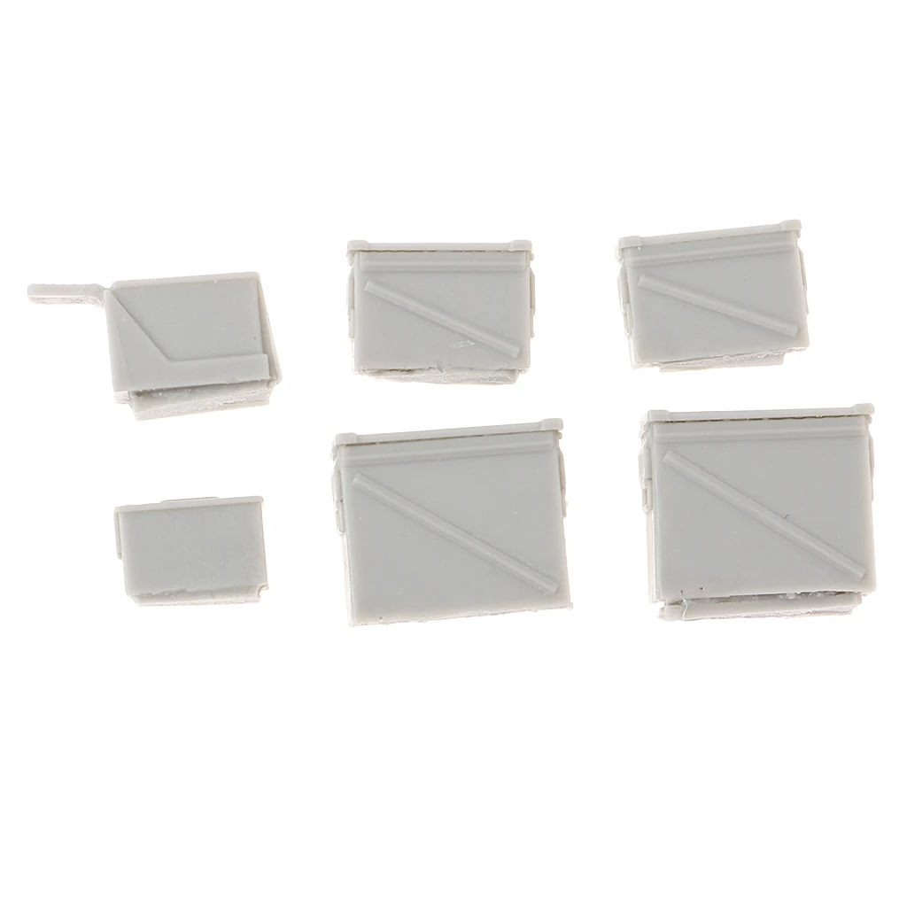   Resin WWII American  Box Crates (6 pcs) Unpainted Model Accessory