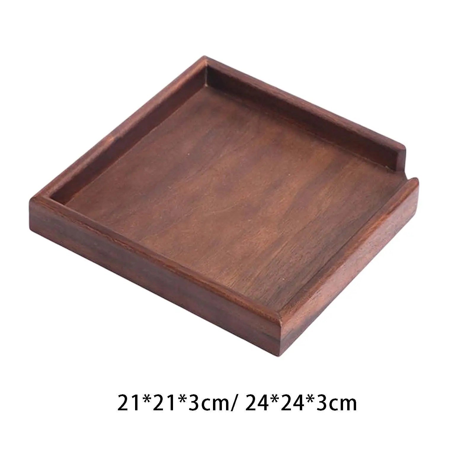 Rustic Tea Tray Food Rack Household Washable Square Coffee Table Tray Food  Wooden Decorative for Bedroom Coffee Shop