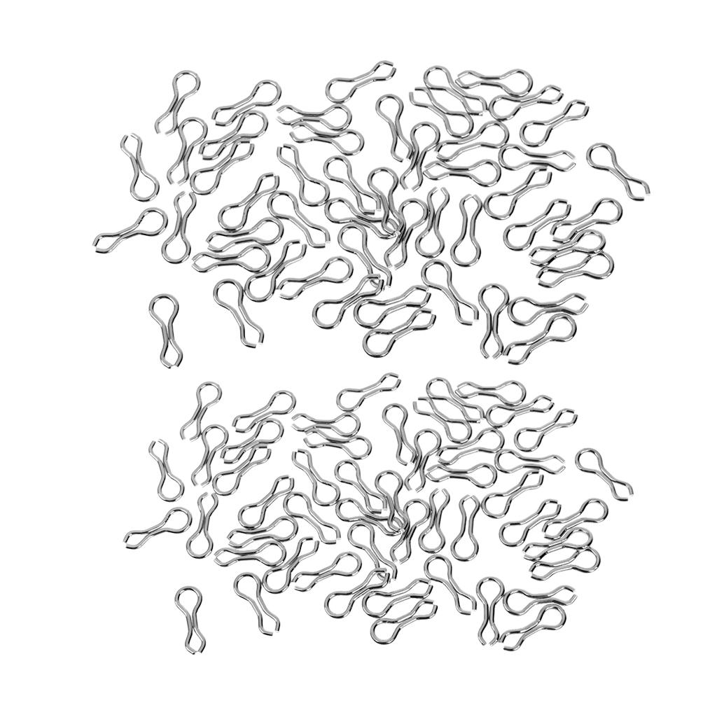 100 Count 1.2cm 1.6cm Alloy Sinker Eyes -Eyelets For  Weight Molds Sea Fishing Swivels