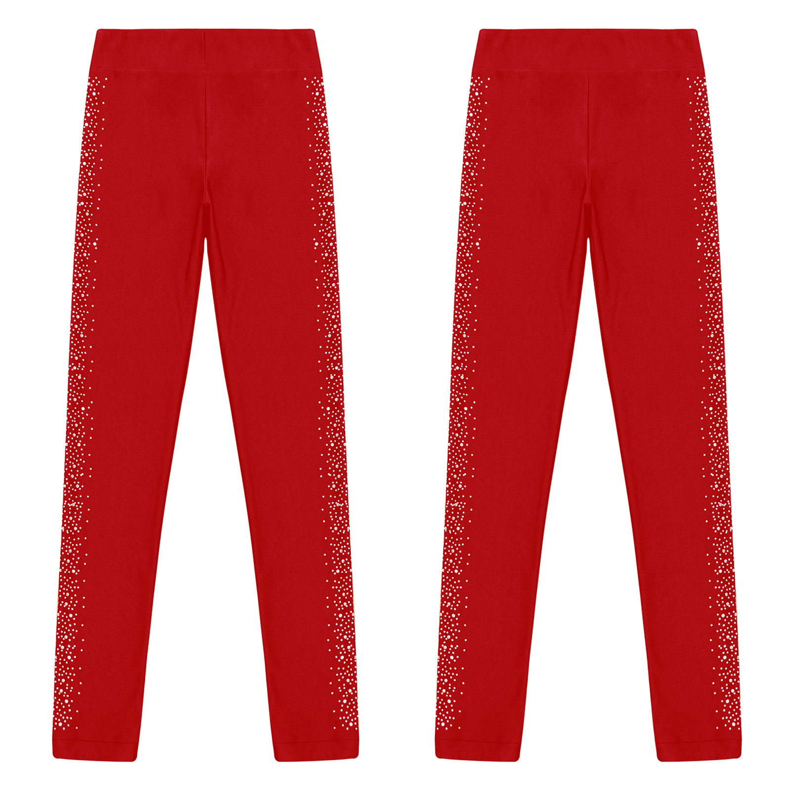 Kinder Mädchen Glänzende Strass Eiskunstlauf Hosen Strumpfhosen Leggings Eislaufen Gymnastik Workout Dance Performance Kostüm – Detail 9