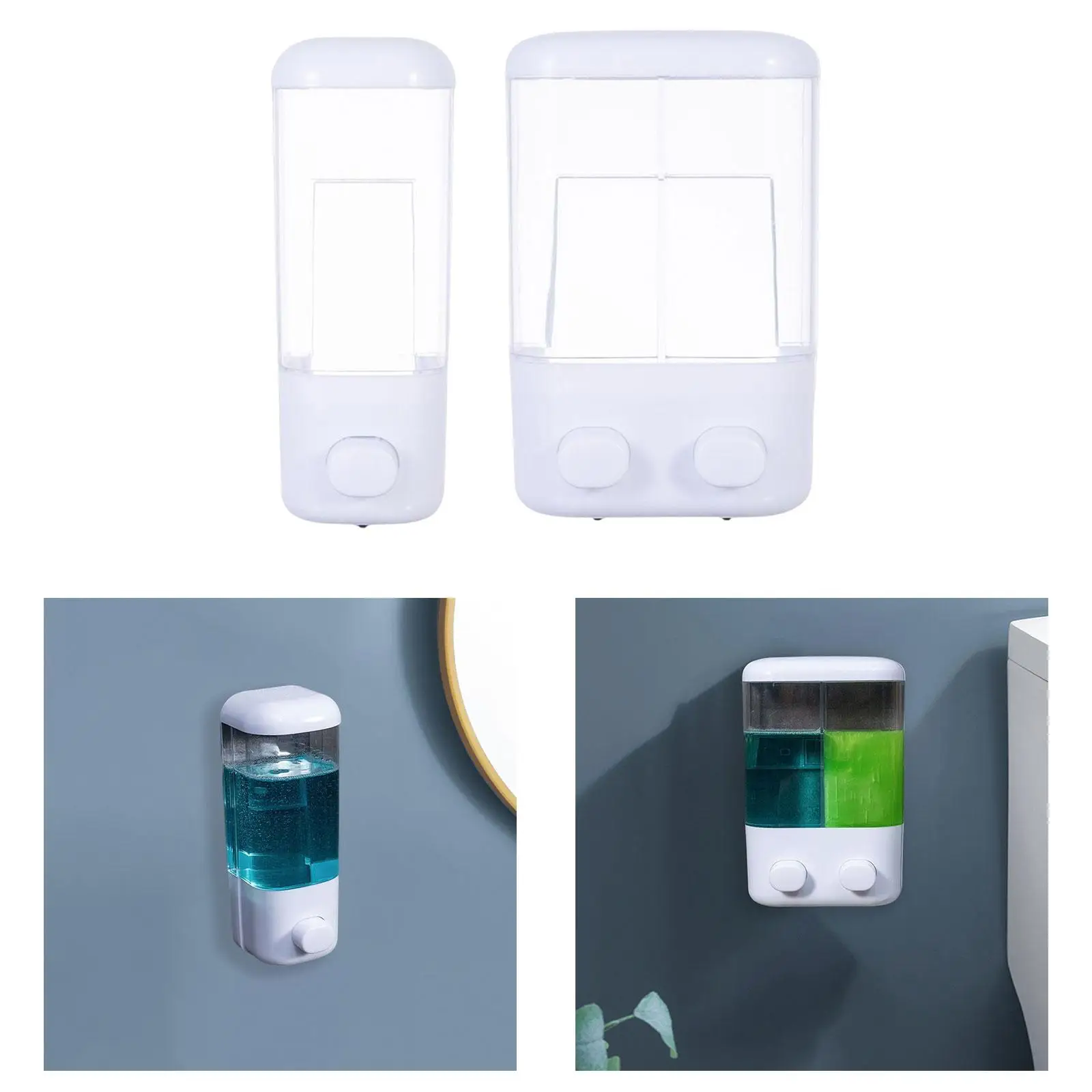 Wall Mount Manual Soap Dispenser Liquid Dispenser Pump Dispenser Container for