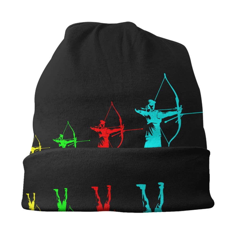 Benutzerdefinierte Bogenschießen Sport Beanie Cap Unisex Winter Motorhaube Homme Stricken Hüte Outdoor Bogenschütze Bogen Jagd Liebhaber Skullies Beanies Hüte – Detail 3
