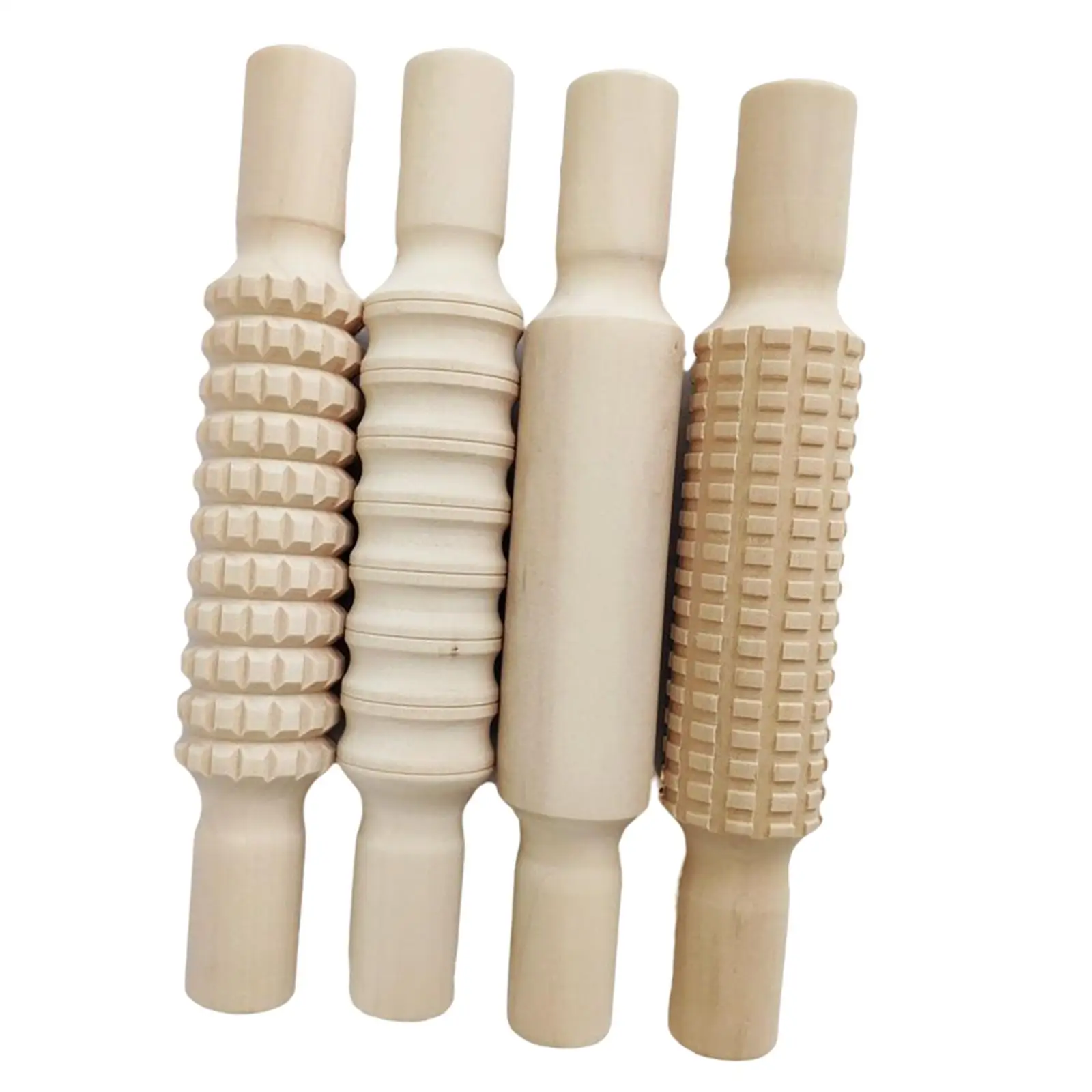 4Pcs Wooden Clay Rolling pin Clay Accessories Tools Children Gift Clay Modelling Roller Sticks