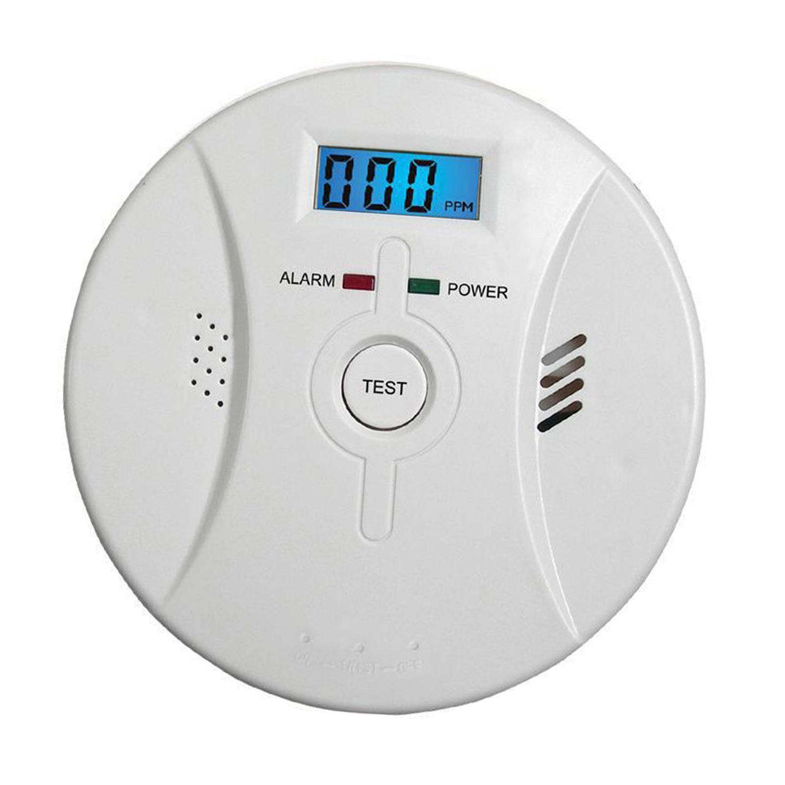 Carbon Monoxide Detector Digital Display for Basement Attics Electronic Equipment , 85dB Sound Warning Alarm High Accuracy White