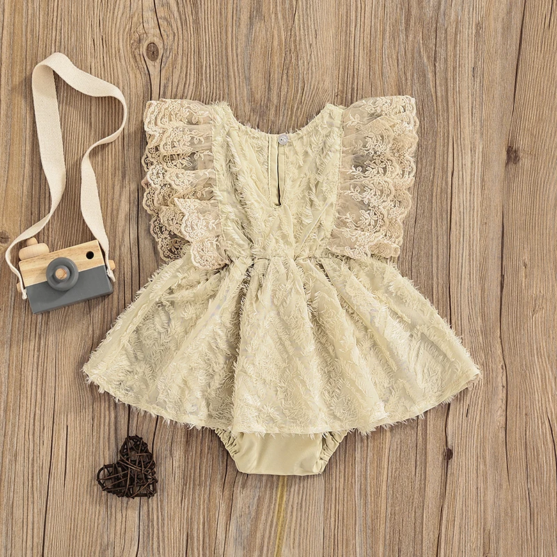 best baby bodysuits Lovely Princess Newborn Baby Girls Summer Rompers Mesh Lace Flower Short Sleeve Feather Rompers Jumpsuits Tulle Skirts Clothes carters baby bodysuits	
