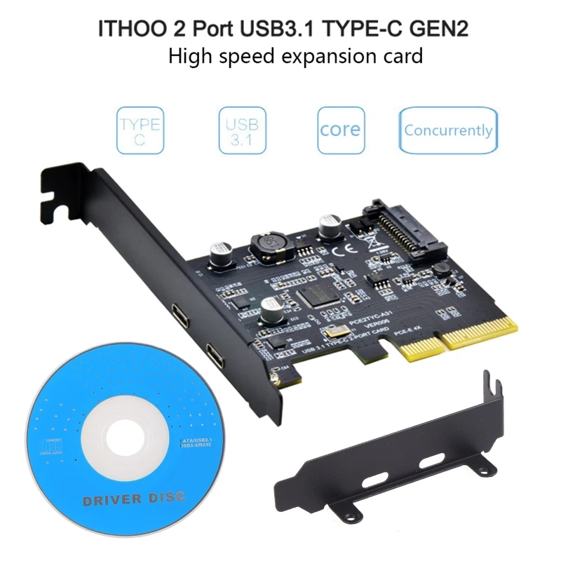 Адаптер USB3.1 — PCI-E 10 Гбит Без Диска Для Настольного PCI Для.