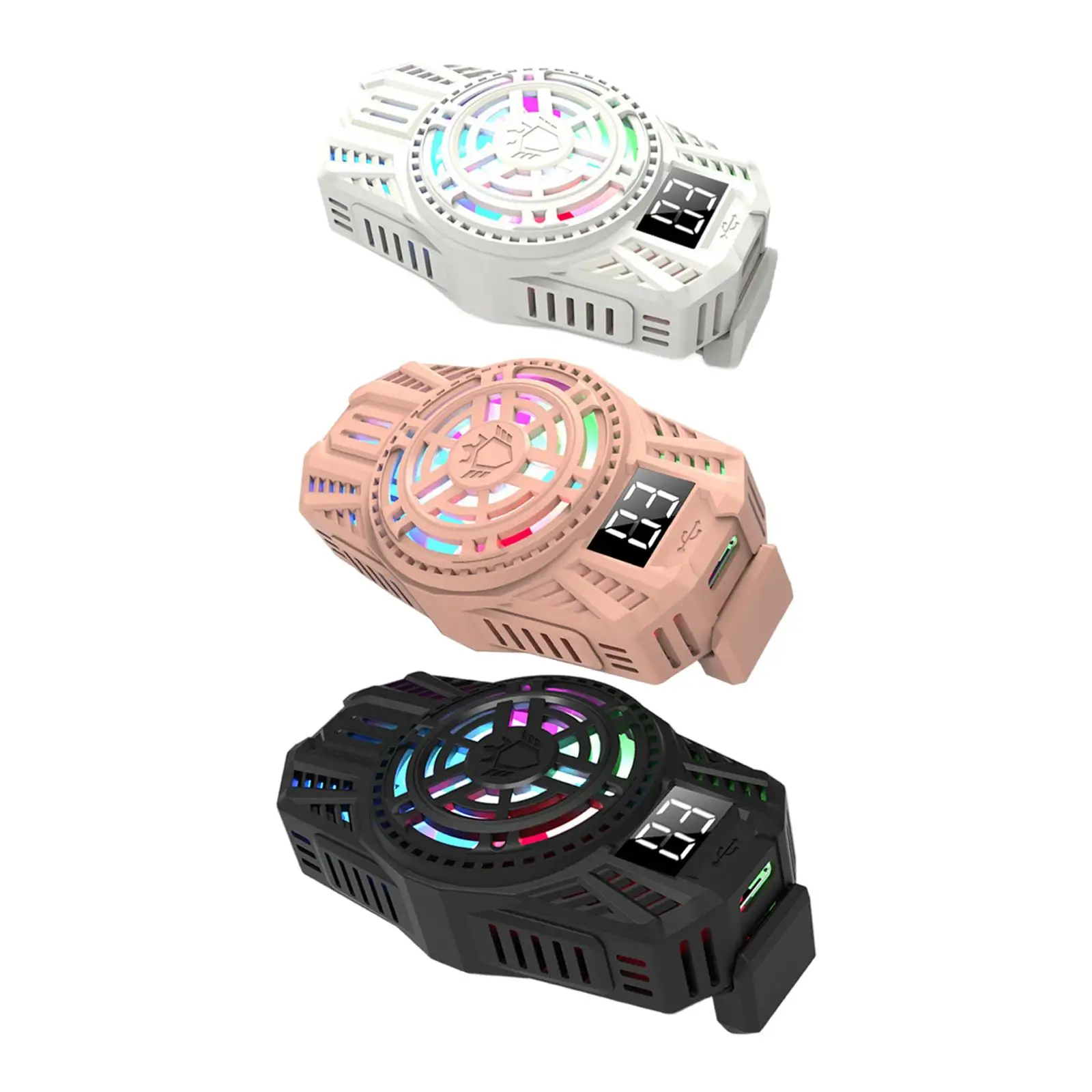 Phone Cooling Fan for 4.5-6.7inch Cellphone Phone  Sink LED Digital Display Phone  Playing Game