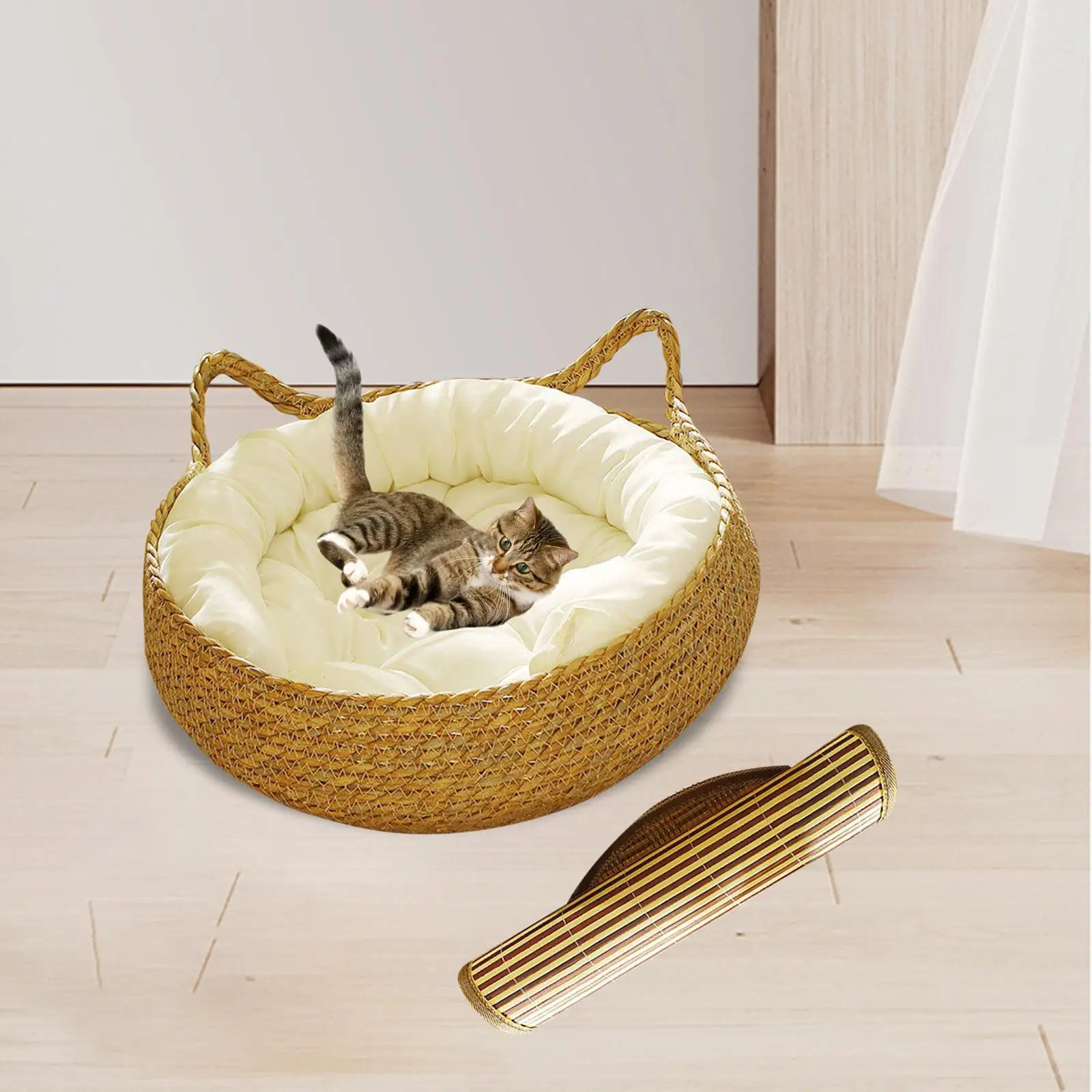 Cat Bed Basket Kennel Furniture Protector Four Seasons Washable Cat Scratcher Pet House for Small Dogs Large Cats Puppy Supplies