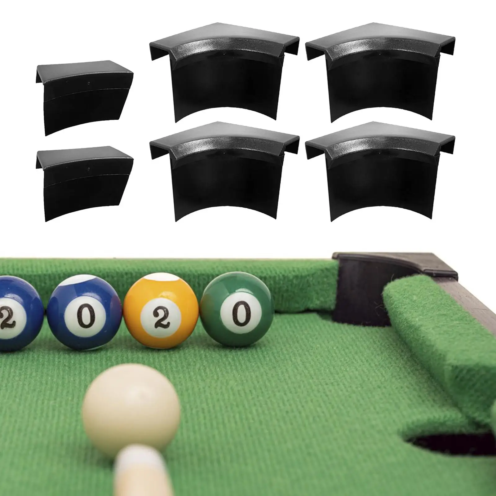6Pcs Pool Table Billiard Pocket Hole Liners Snooker Replacement Accessory