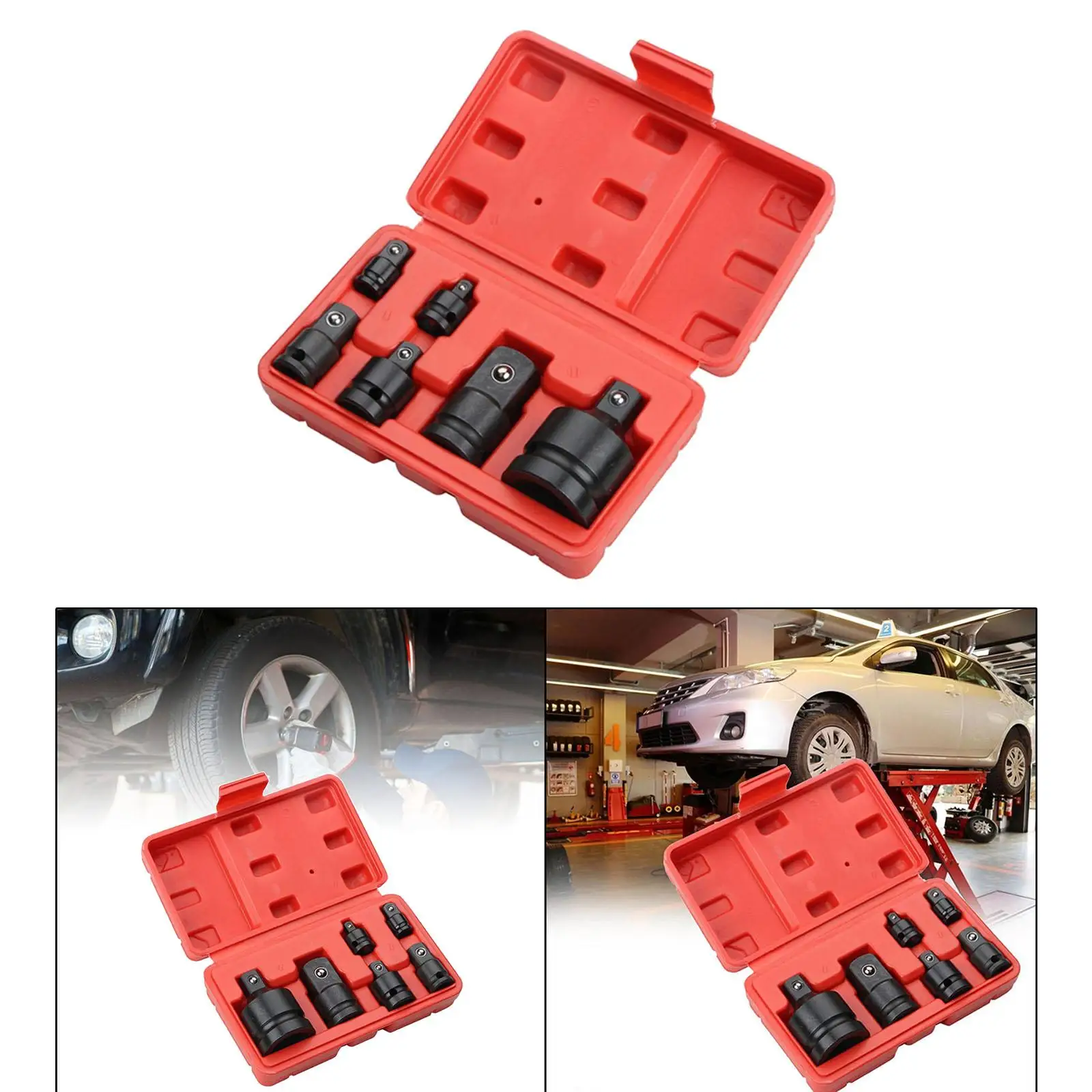 6x 1/2 1/4 3/8 3/4 Ratchet Socket Adapter Impact Driver Conversions Hand Tool Impact Universal Joint Set Auto Repair Parts
