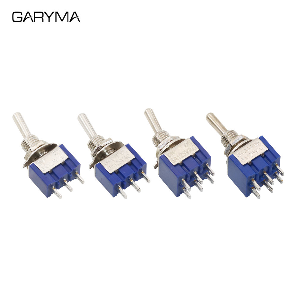 5Pcs Kippschalter AUF-OFF/AUF-WEG-AUF 3/6 Pin 2/3 Position Rast MTS-102 103 202 203 3A250V/6A125V Power-Taste Schalter Auto – Detail 1