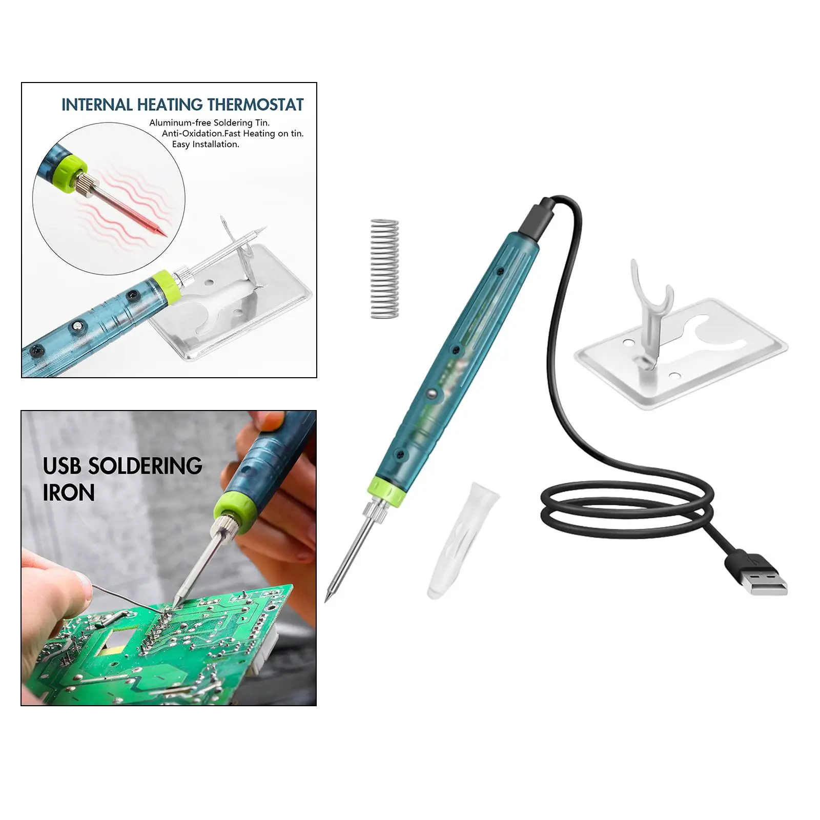 USB Soldering Iron Professional Electronic Soldering Pen Welding Tool with Soldering Iron Stand for Electrical Accessories