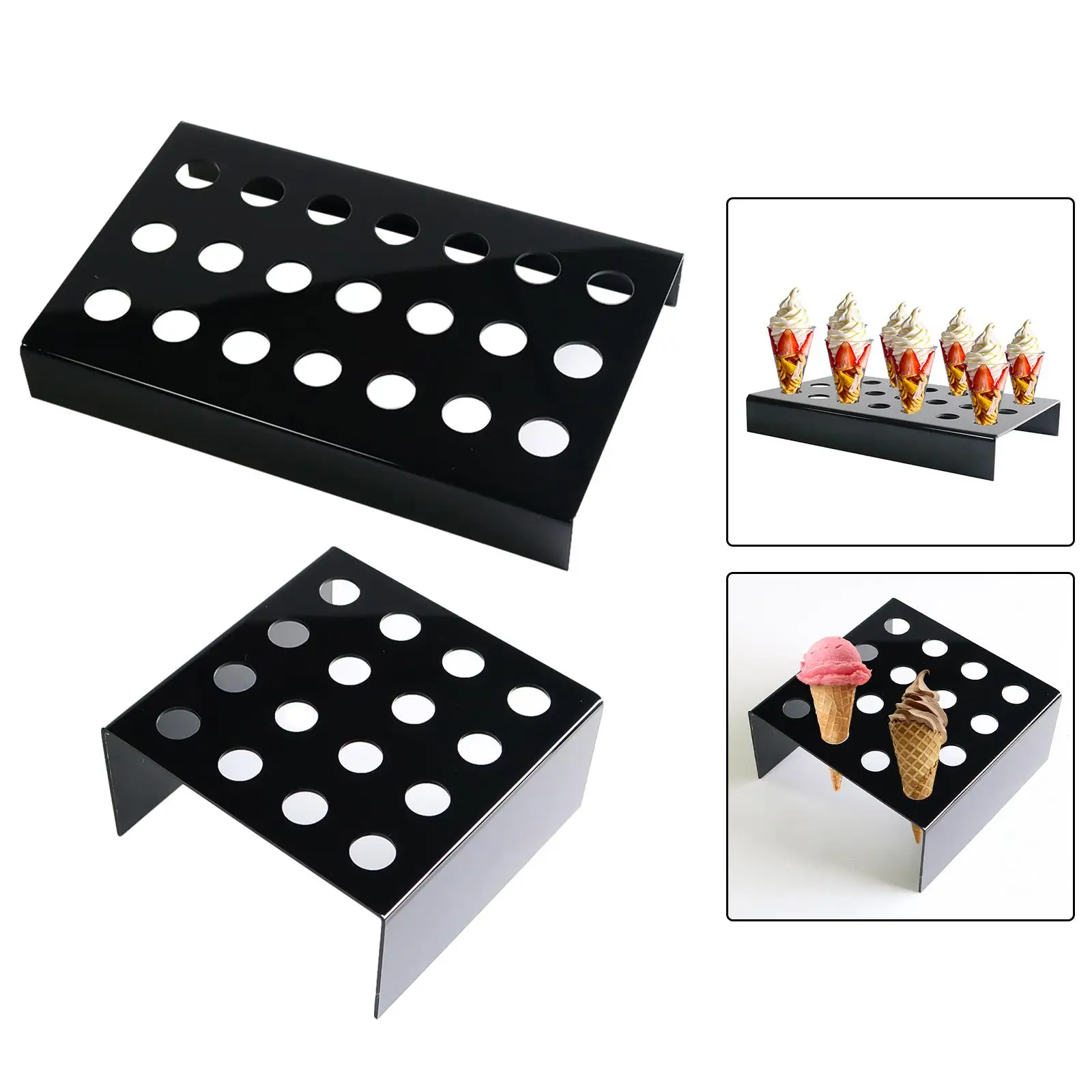 Ice Cream Cone Stand Cupcake Cones Baking Rack for Birthday Baking Cooking