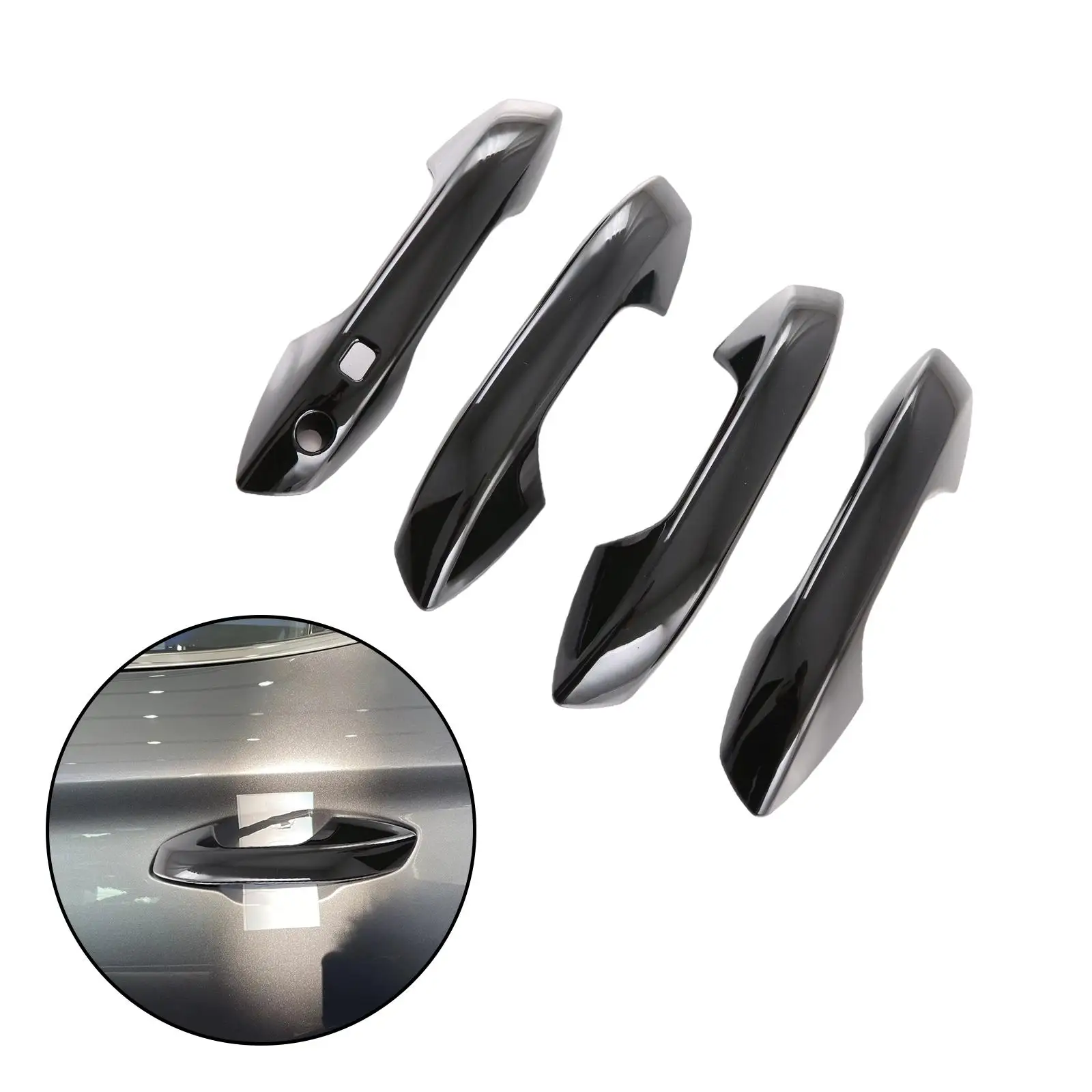 4Pieces Car Door Handle Frame Cover Replaces Car Accessories Durable Scratch Resistant Spare Parts Trim for Byd Atto 3 2022