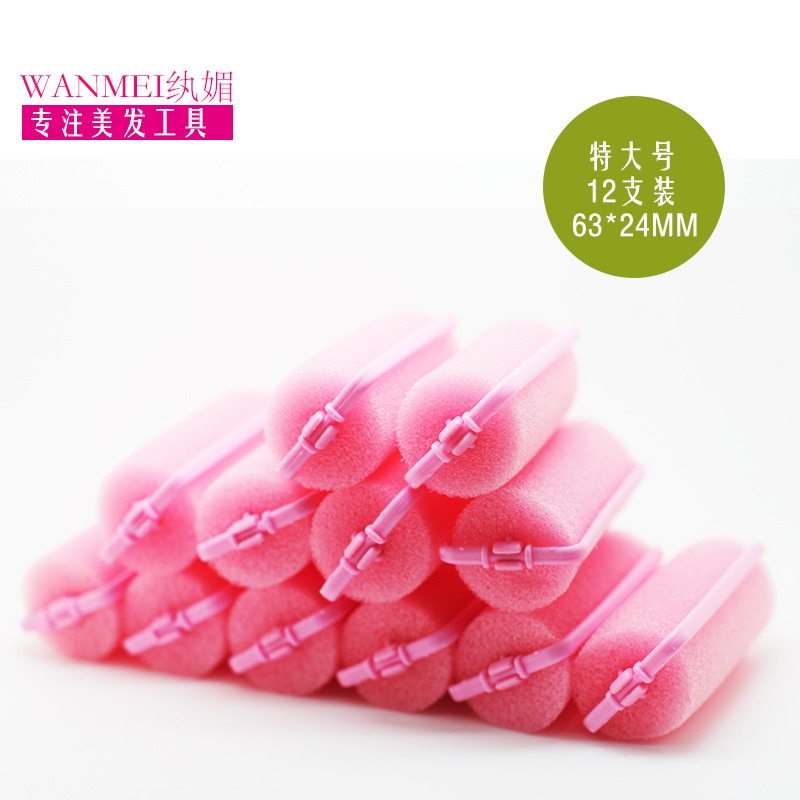 Description Picture 5 of item12pcs/Set Soft Sponge Foam Cushion Hair Rollers Curlers Salon Barber DIY Hair Curlers Rollers Hairdressing Tool Kit DIY Home 2cm