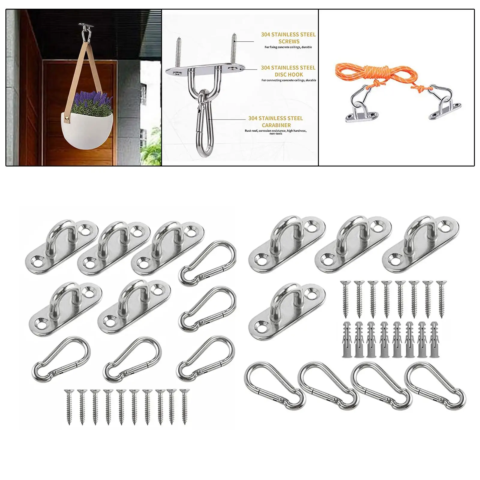 Pad Eye Plate Easy Install Hanging Hardware Fitting Set Durable for Home Use
