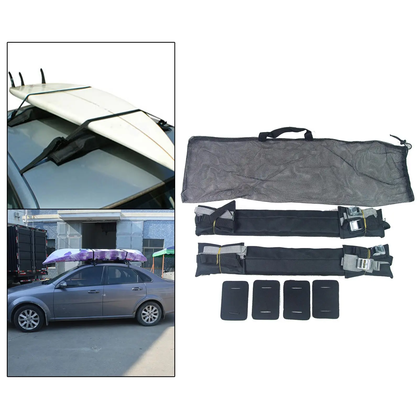 Car Soft Roof Rack Pads Crossbar Oxford EVA Luggage Carrier for Kayak Canoe