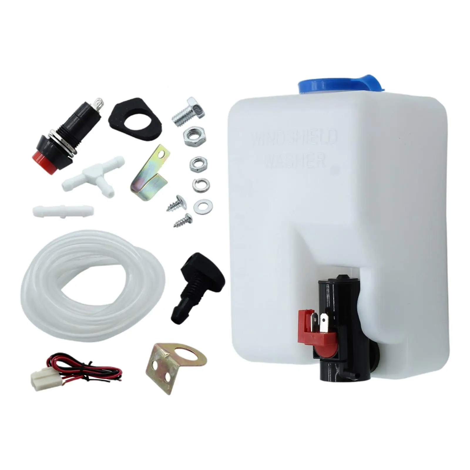 Universal 12V Windshield Washer Reservoir Sprayer, with Switch Nozzle Clean