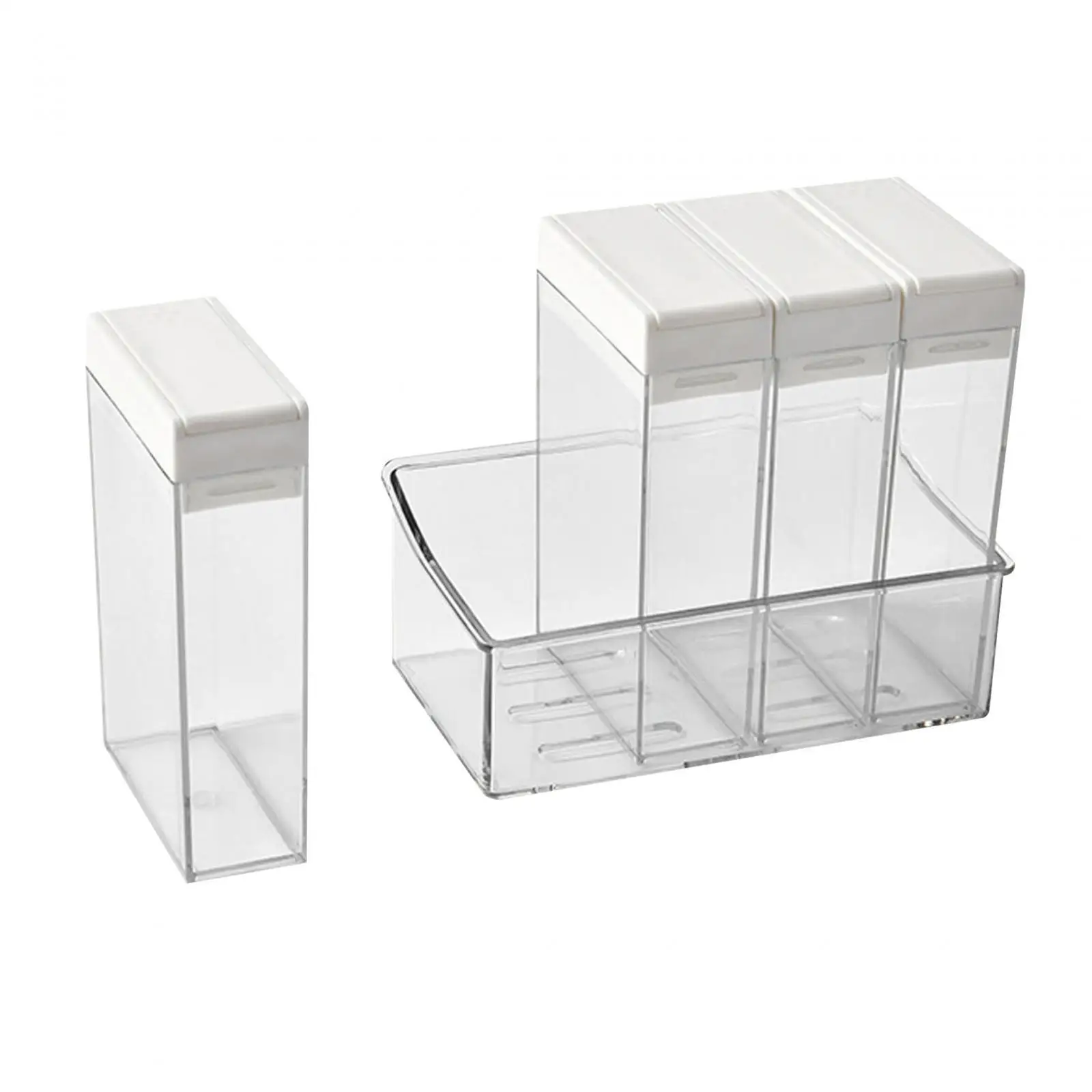 Jars Condiment Canisters Empty Box Transparent Organizer for Cabinet