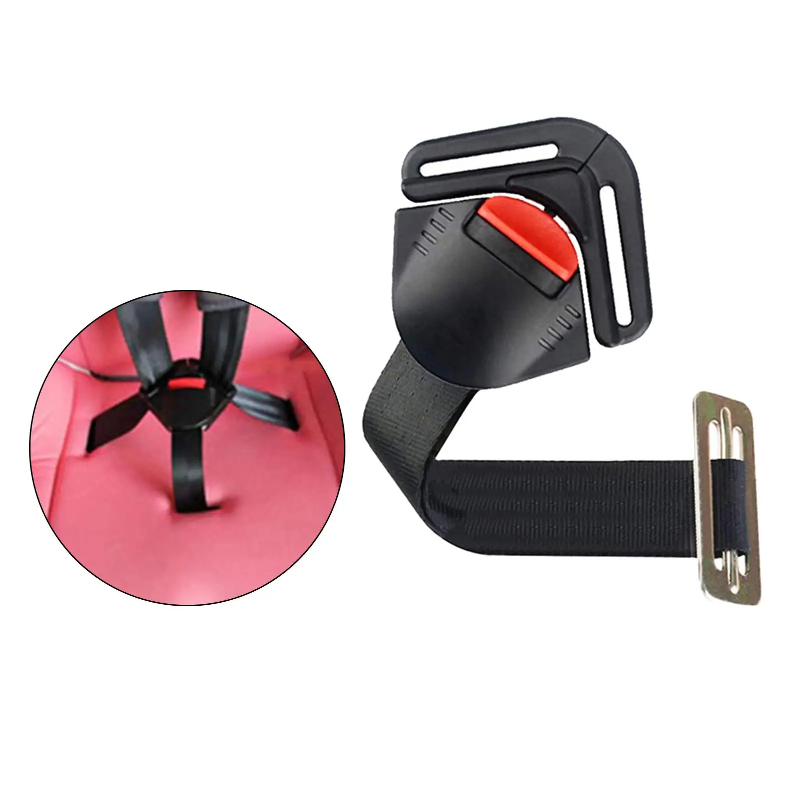 Car Child Seat Safety Belt Buckle 5 Point Locking Buckle Clip Toddler Harness Clip Fixed Lock Buckle for Pushchair Stroller