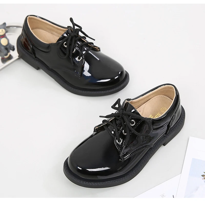 novo all seasons meninos sapatos de couro pode ser usado com ternos bonito estilo britânico sapatos de couro patente para anos de idade