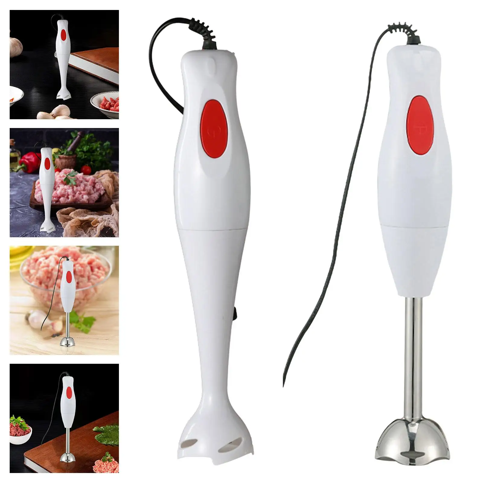 Hand Blender Multifunctional Durable Meat Processor Food Machine Small Food Mixer for Restaurant Kitchen Household Soups Egg
