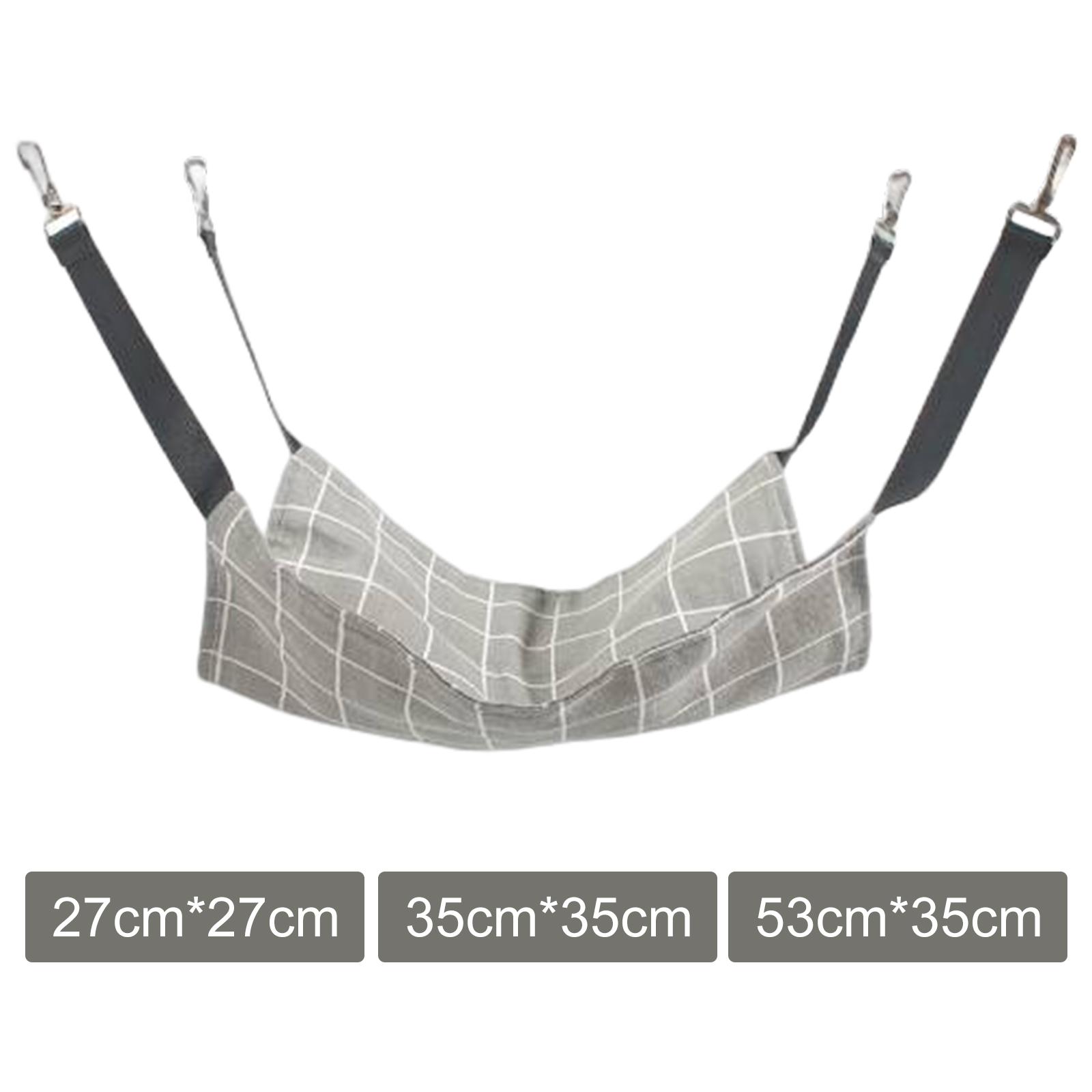 Reversible Cat Hammock for Cage Cotton and Linen Soft Breathable Pet Cage Hammock for Small Dogs Kitten Small Animals Ferret