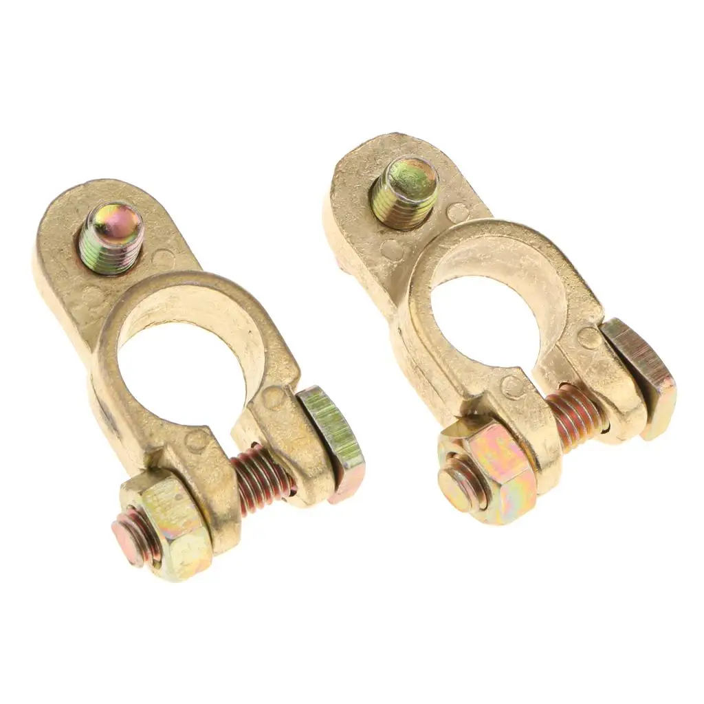 Golden Positive And Negative Zinc Alloy Terminal Connectors