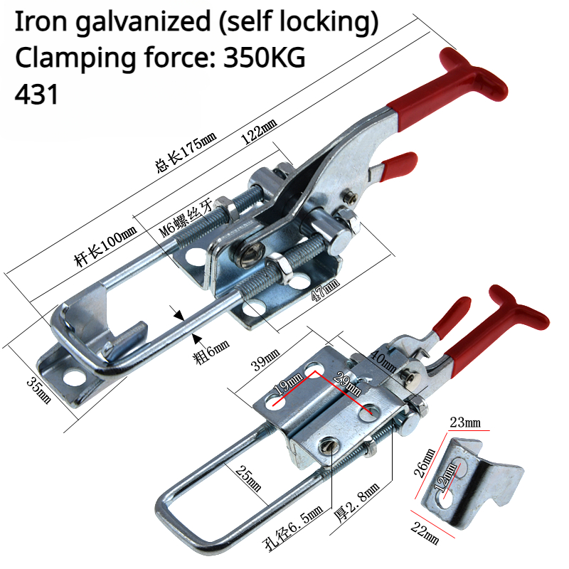 Aço inoxidável 304 galvanizado fixação rápida, Fivela