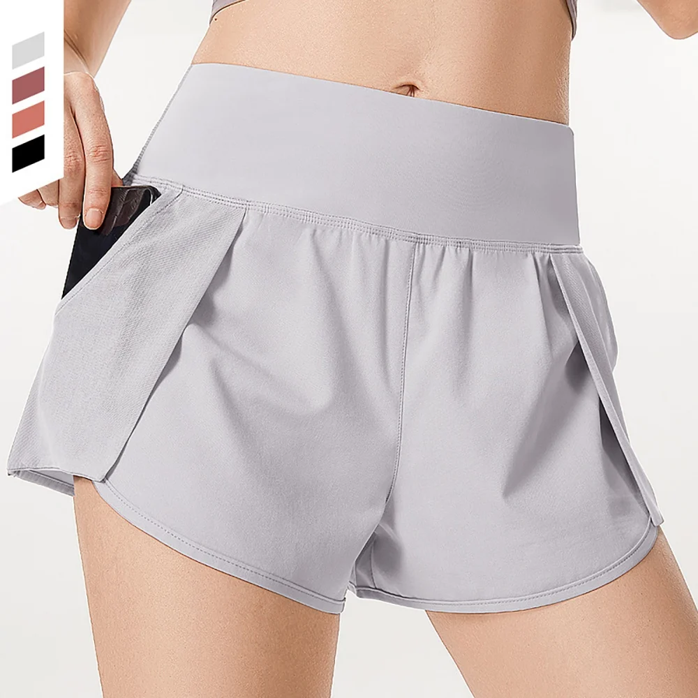 yoga shorts Women's High Waist Breathable Safety Pants Casual Running Pants Ladies Soft Shorts 2 in 1 Running Shorts RERTDF1 online clothes shopping