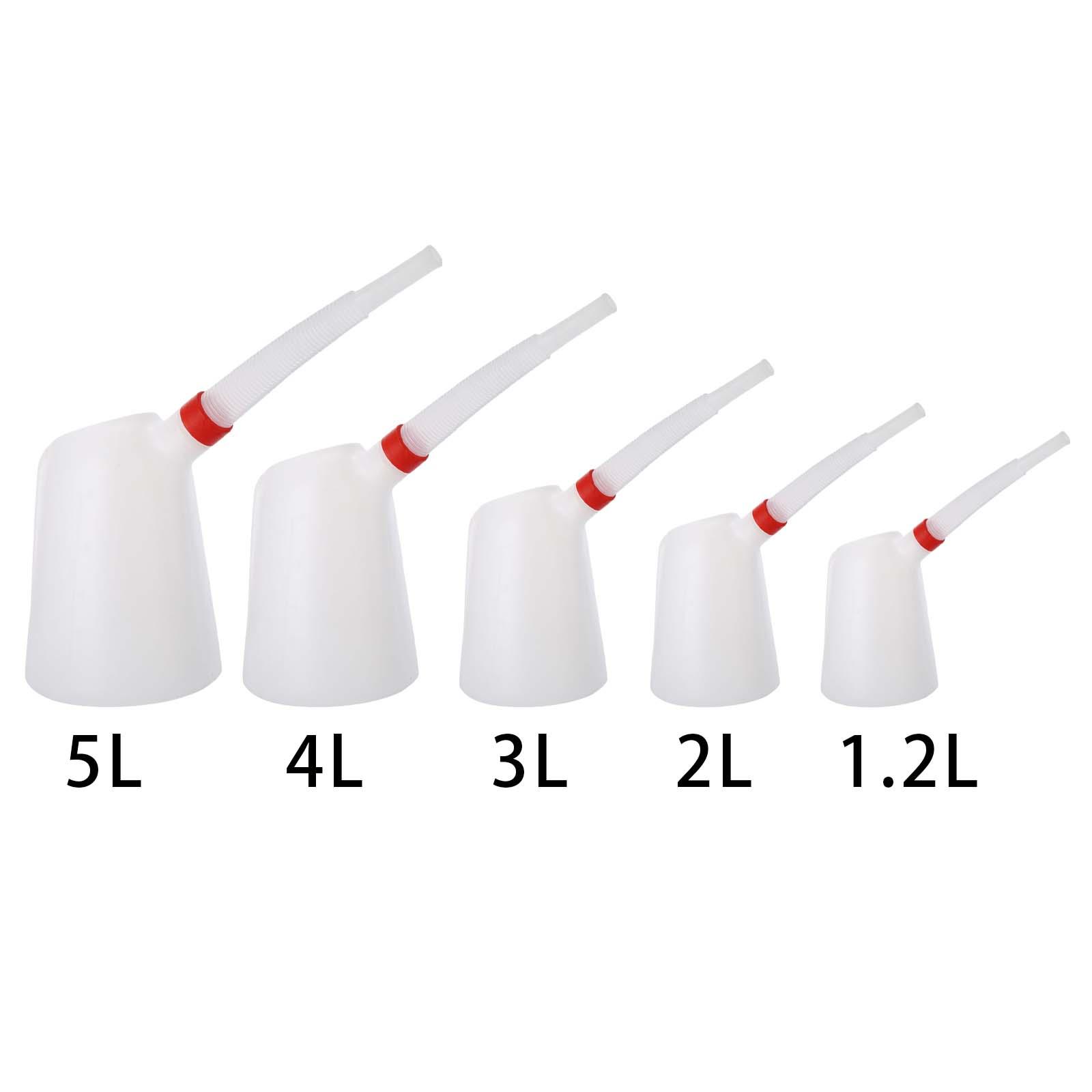 Oil Measuring Jug W/ Pouring Flexible  W/ Lid Oil Pot for Garage 