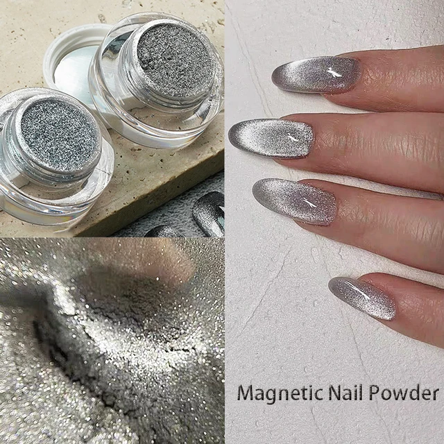 Seau magnétique à paillettes aimant en poudre à ongles Art pigment