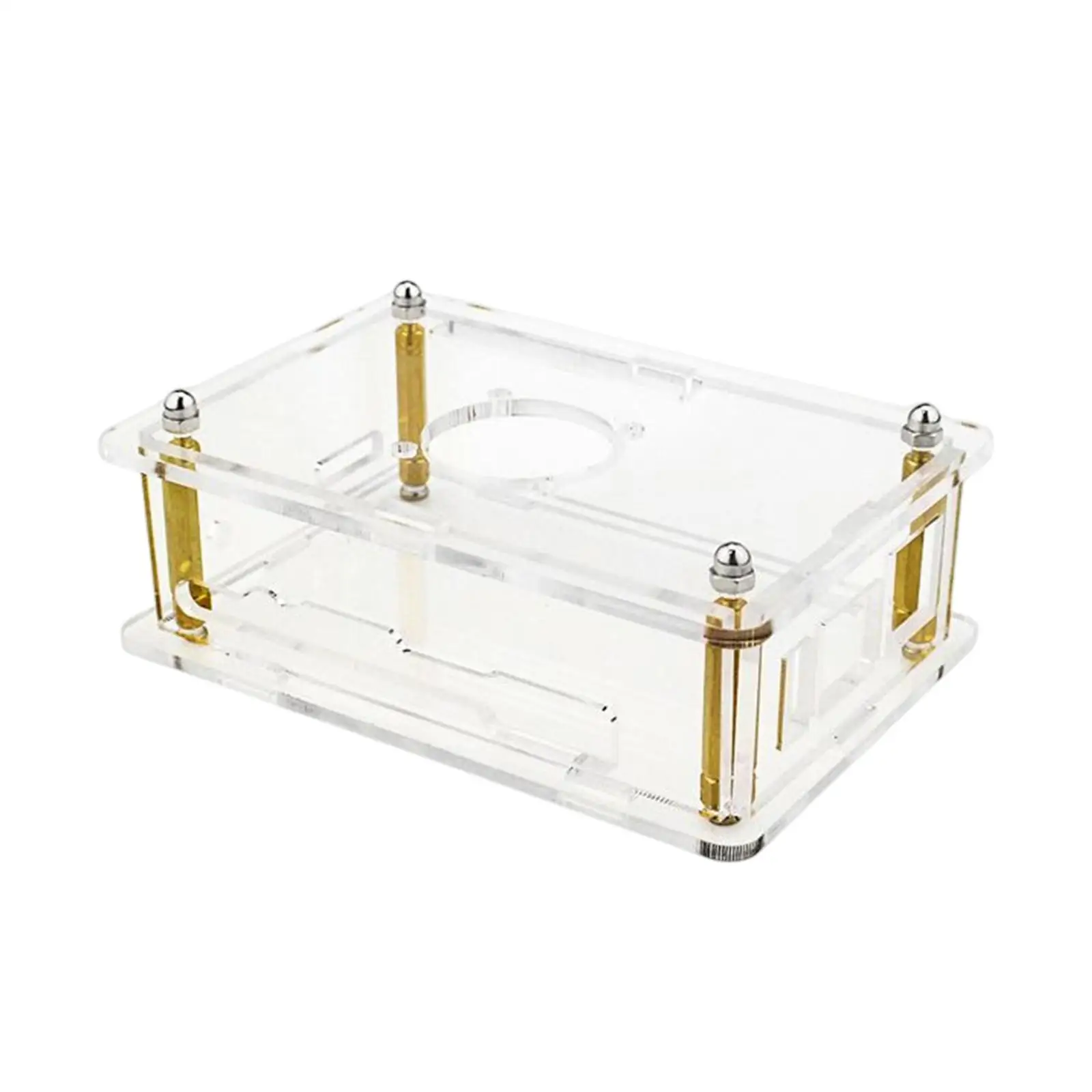 Clear Acrylic Case Copper Aluminum Heat Sink Enclosure Dustproof Accessories Protector Protection Shell for Computer Motherboard
