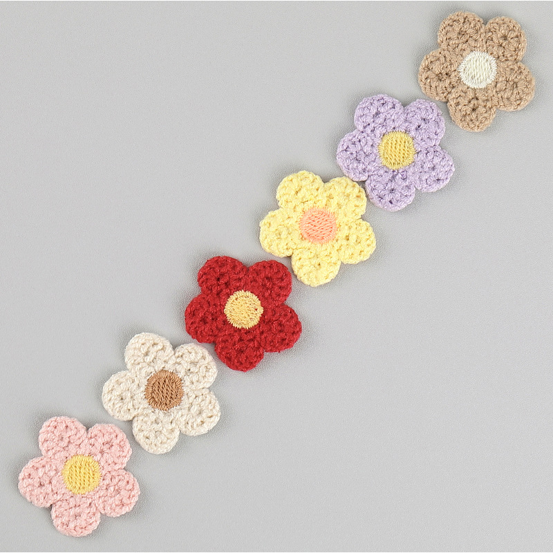 Woll blumen applique für DIY-Kleidung, Hut, Schuhe, Handwerk, Näh zubehör, Patches, Kopf bedeckungen, Haars pangen, Dekor zubehör – Detail 8