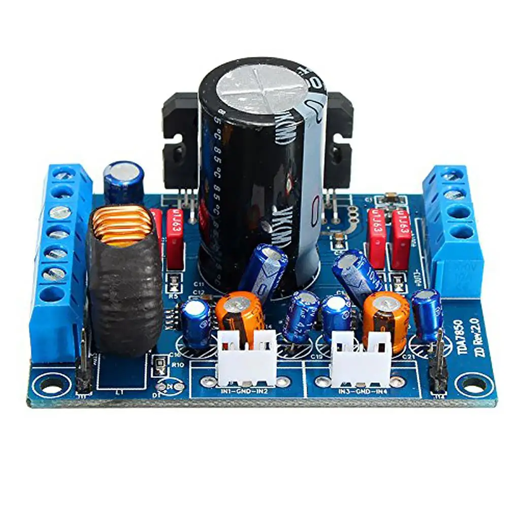 DC 12V W TDA7850 Car Audio Power Amplifier Board Stereo+BA3121 Denoiser