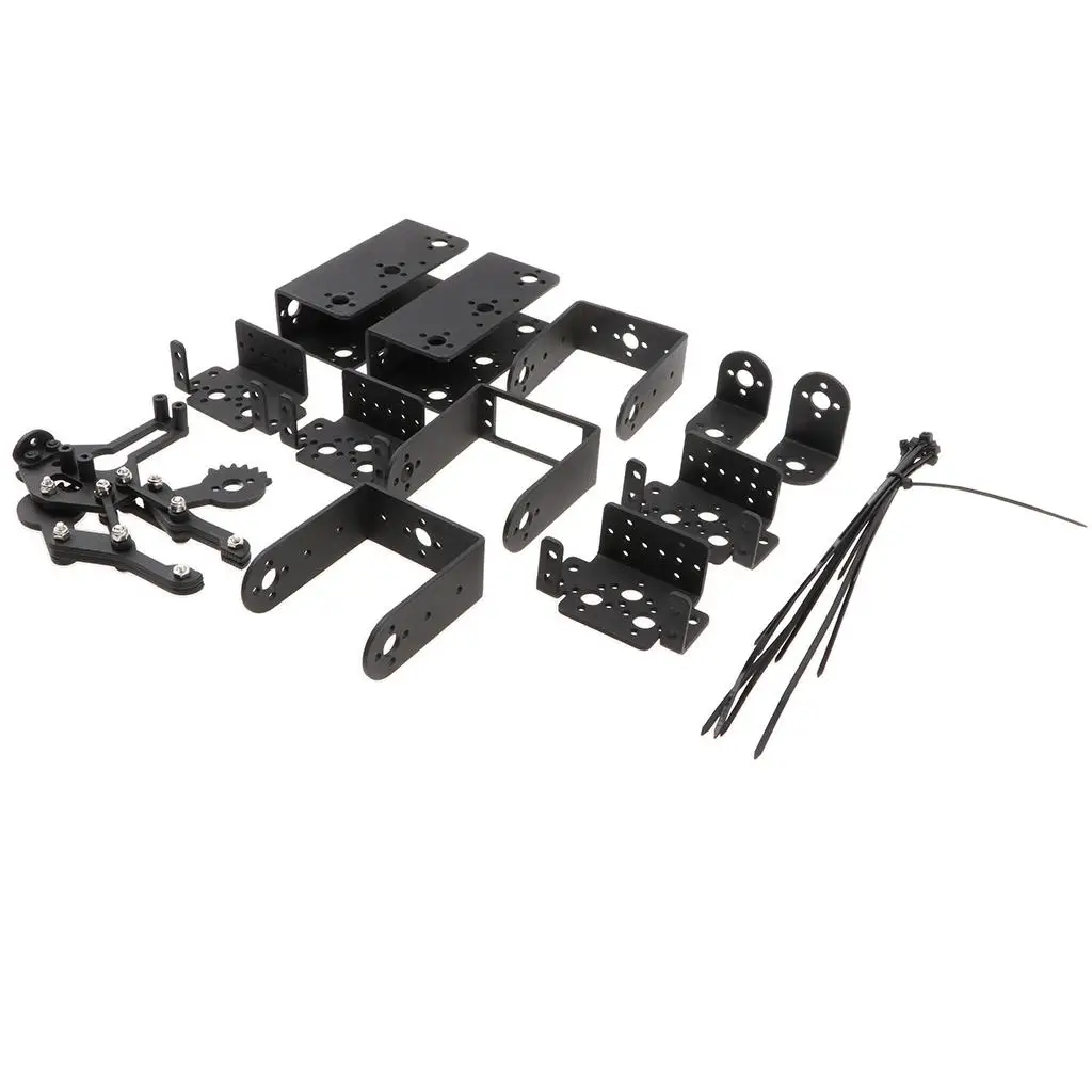 6 Robotic Arm & Grippers, with Servo, Assembled for Robotics Learning Kits