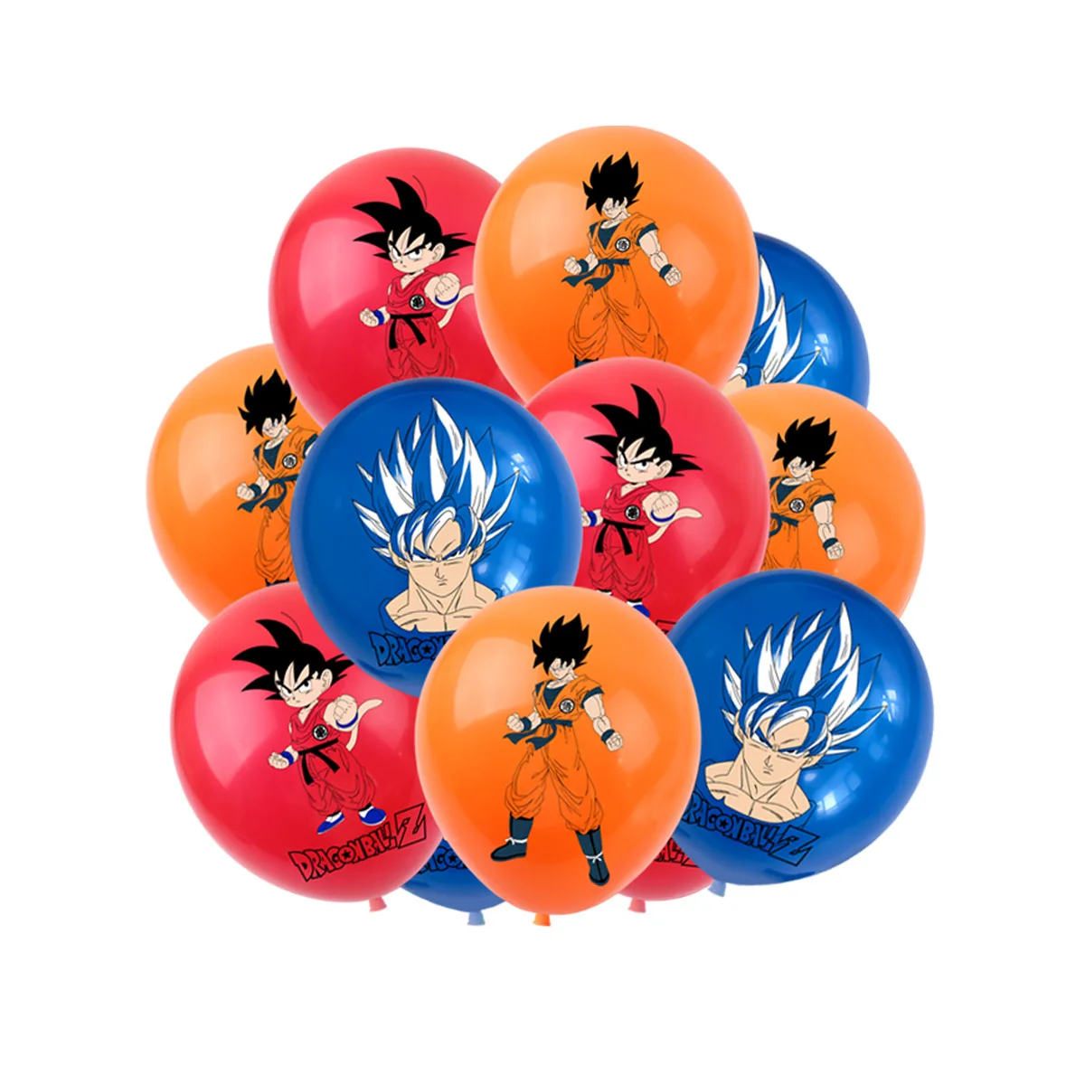 Dragon Ball Z Birthday Party Decoration Anime Tableware Invitation Cards Banner Backdrop Poster Cake Topper Number Balloon Set