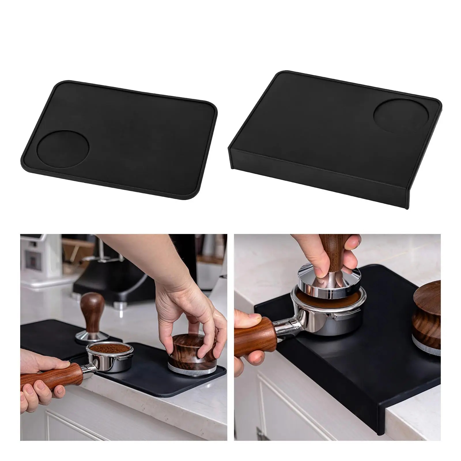 Coffee Tamper Mat Wear Resistant Barista Tool Multifunction Nonslip Professional for Worktop Home Kitchen Coffee Bar Office