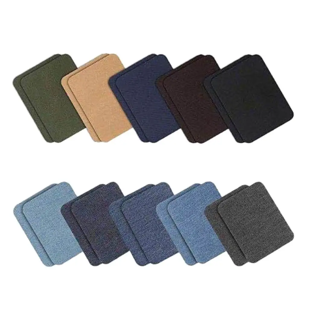 20 Pieces Iron on Fabric Patches Denim Jean Repair Patches Clothing Repair Patch