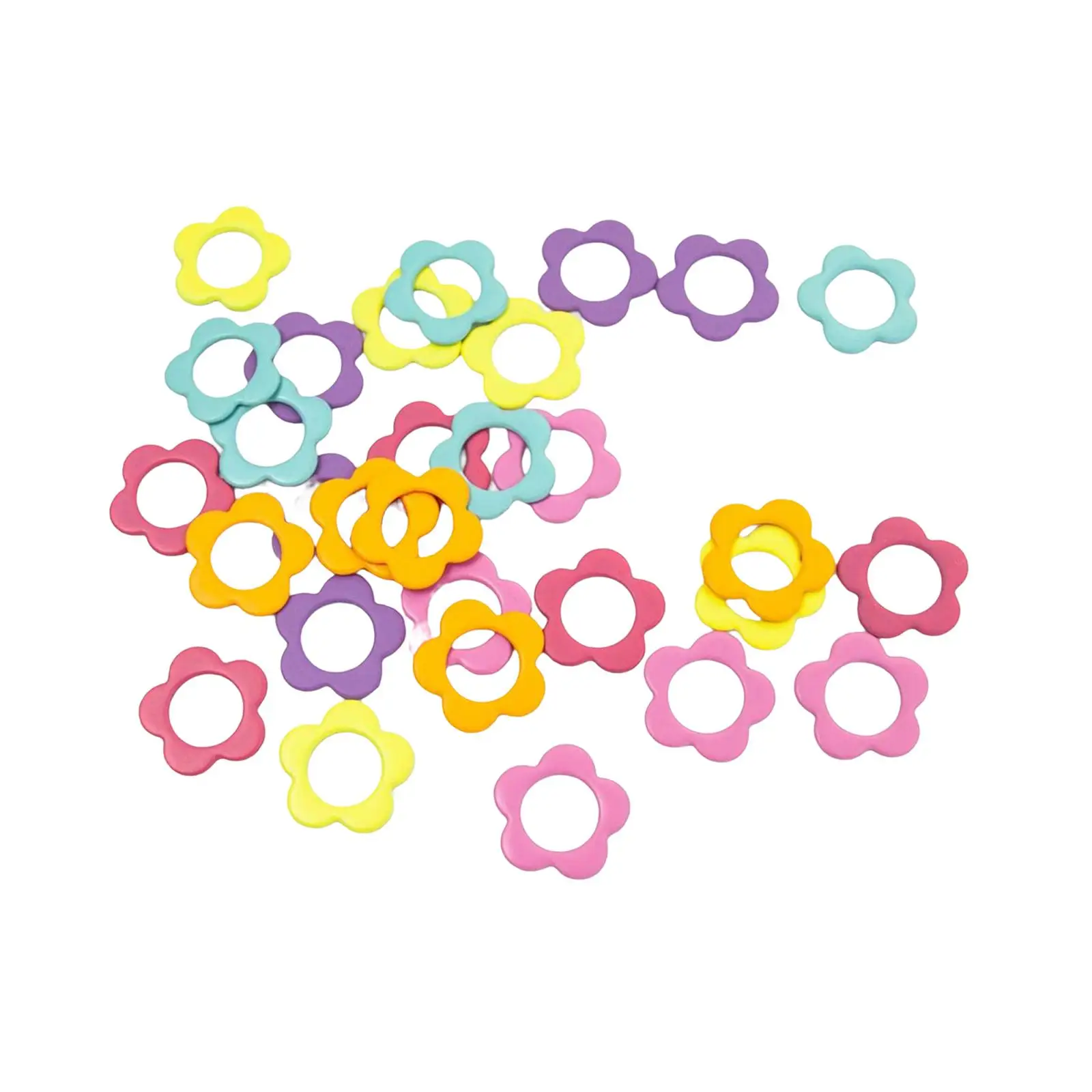30Pcs/Lot Zinc Alloy Knitting Stitch Markers Multicolor Crochet Knit Sewing Tool Accessories